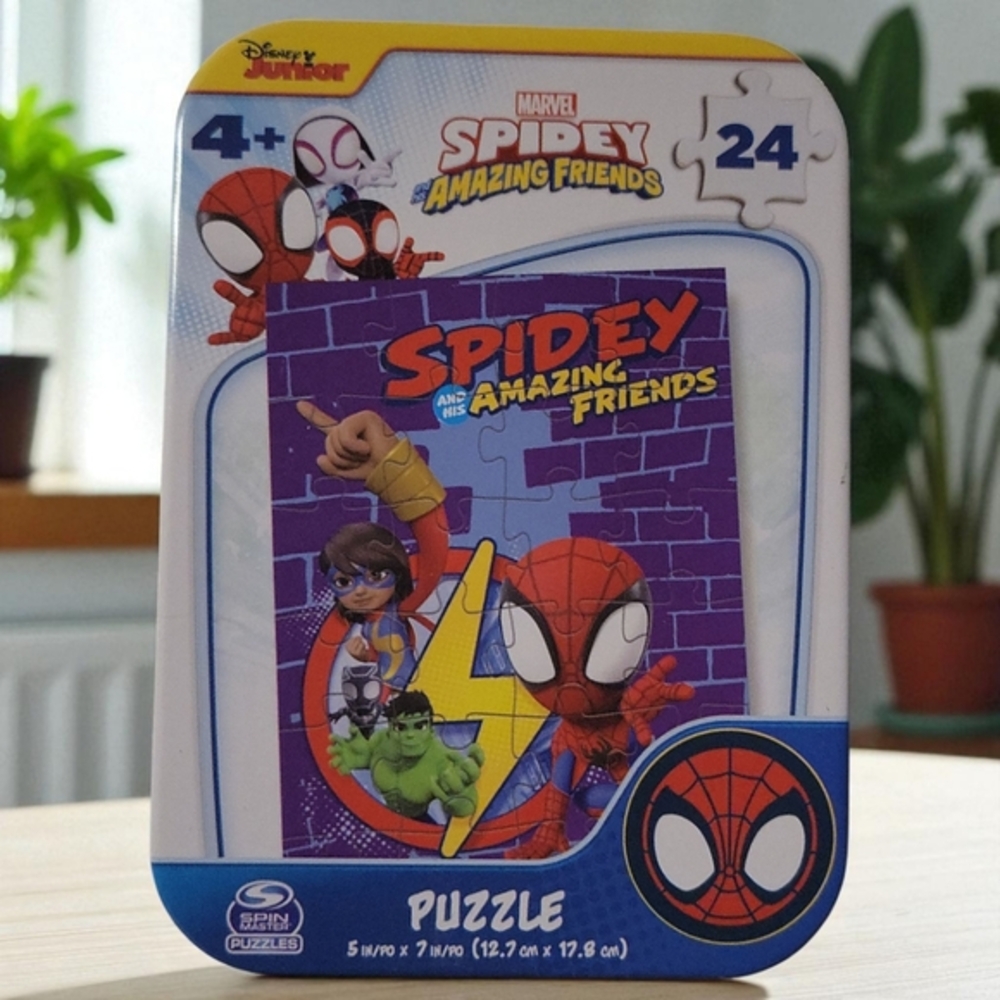 Vtg 2022 SpinMaster Disney Marvel Spidey Amazing Friends 24 Piece Jigsaw Puzzle